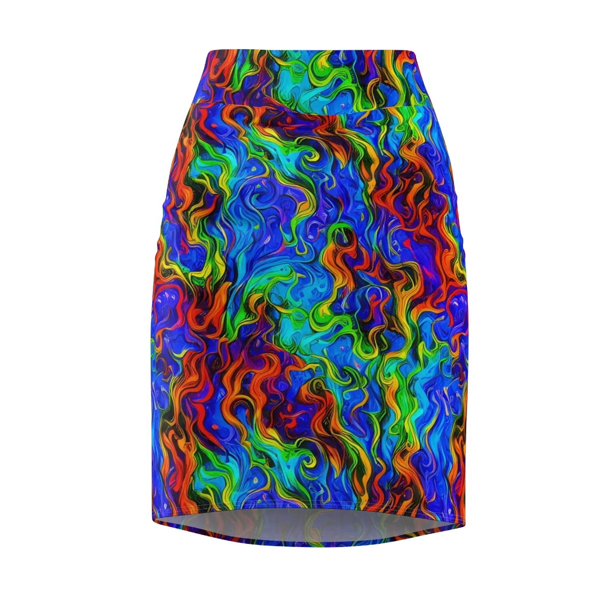 The Color Riot on Pencil Skirt — Front