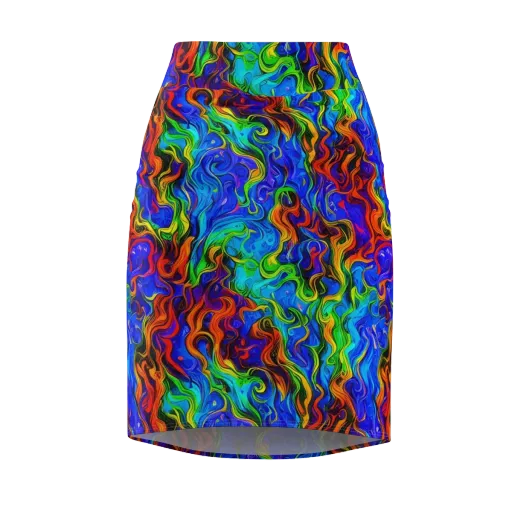 The Color Riot on a Pencil Skirt
