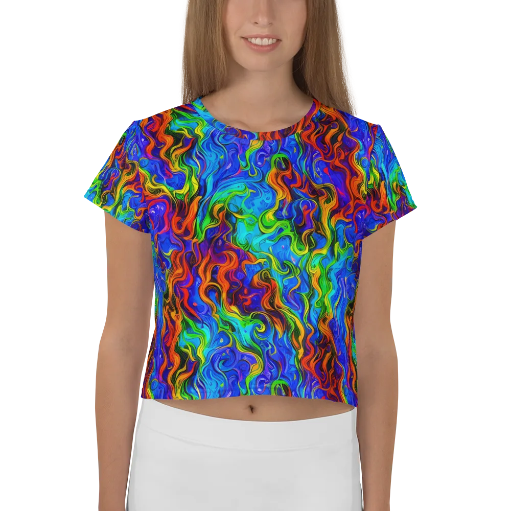 The Color Riot on Crop Tee — Front