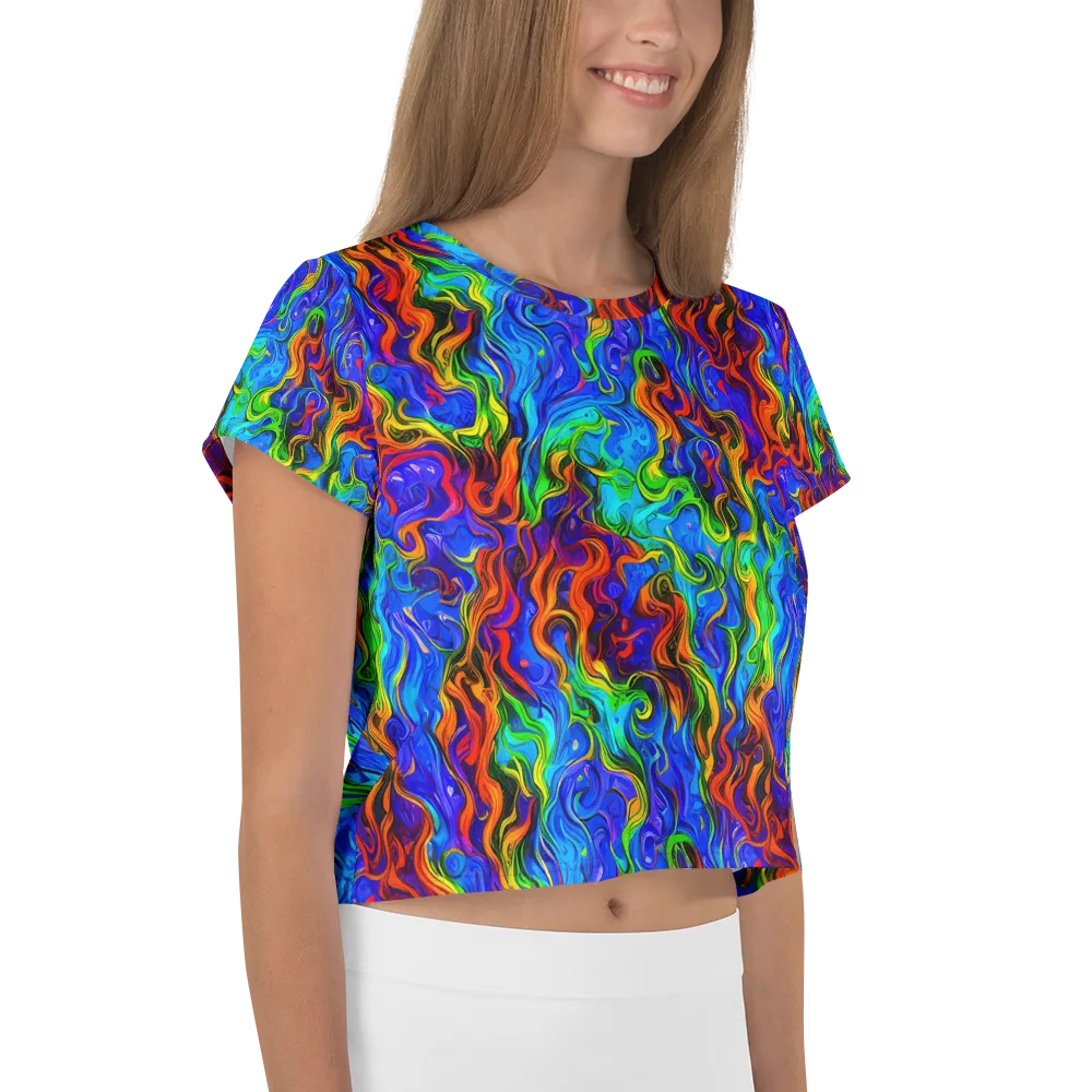 The Color Riot on Crop Tee — Right