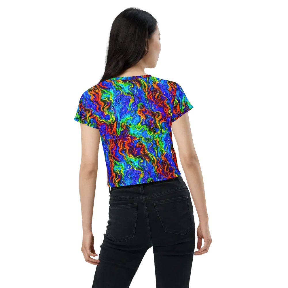 The Color Riot on Crop Tee — Back