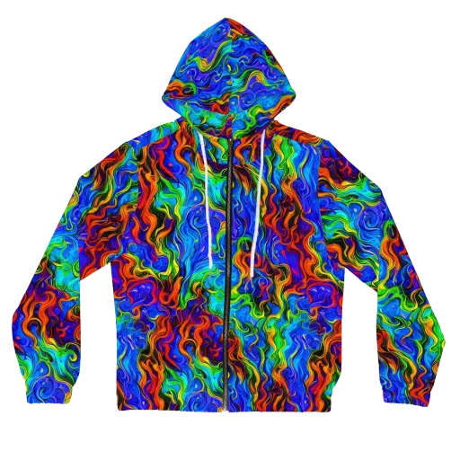 The Color Riot on a Women's Full-Zip Hoodie