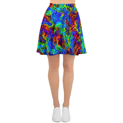 The Color Riot on a Skater Skirt