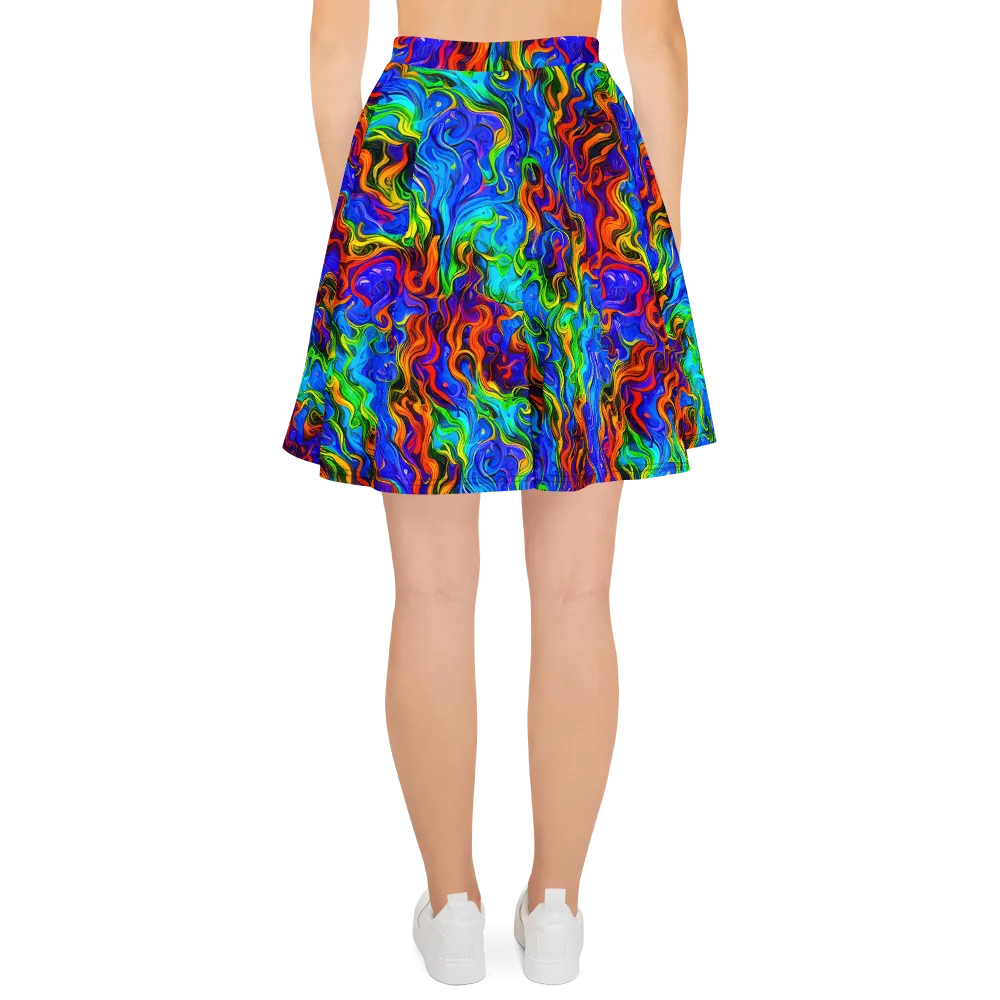 The Color Riot on Skater Skirt — Back