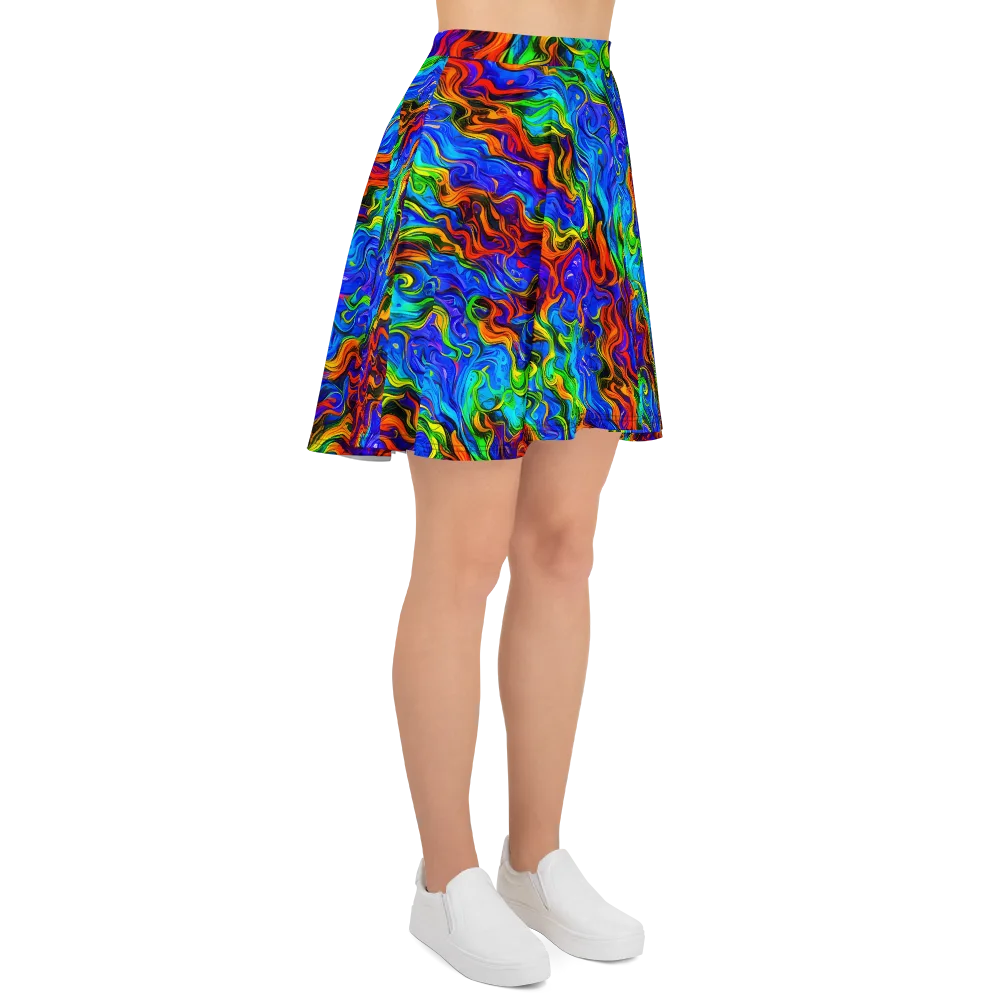 The Color Riot on Skater Skirt — Right
