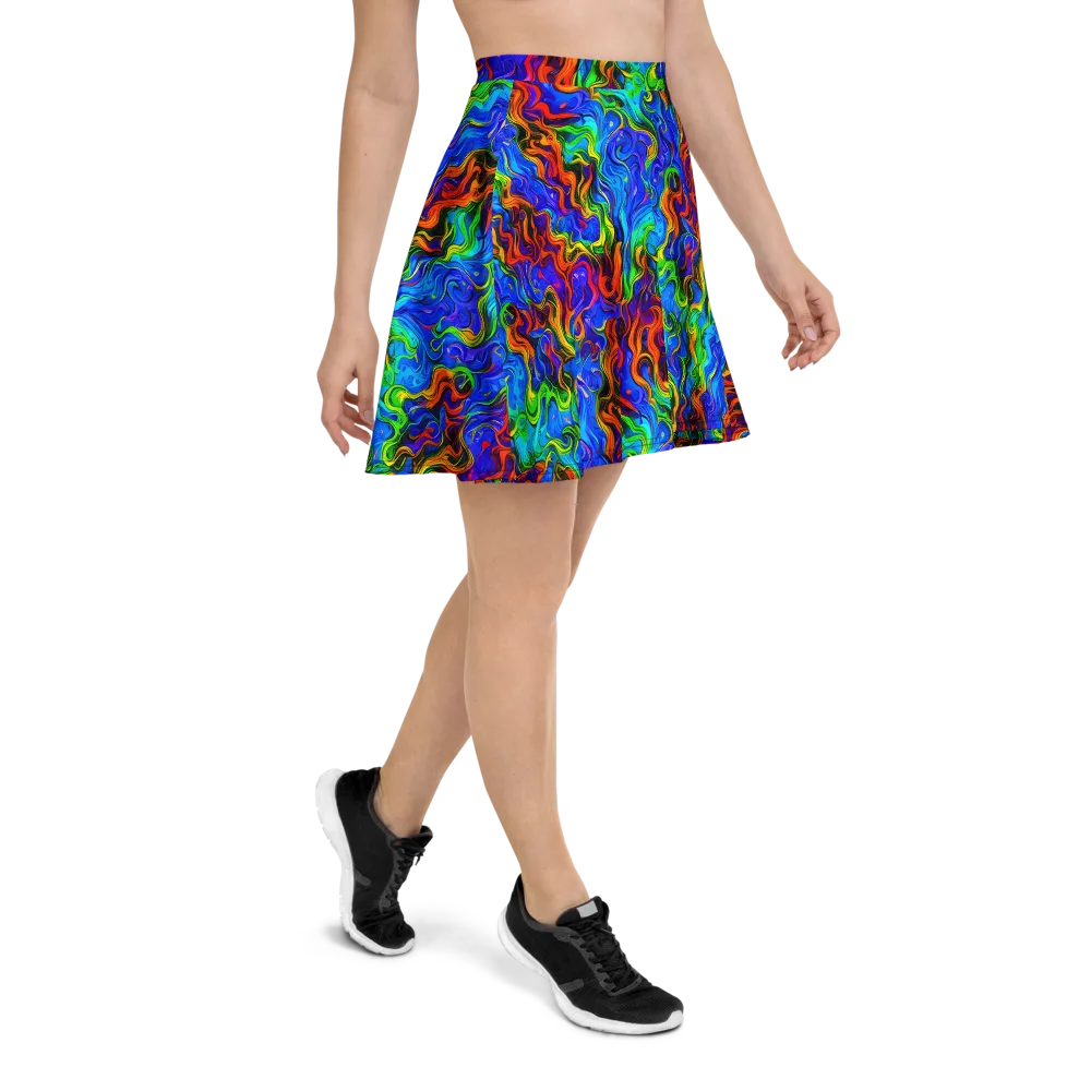 The Color Riot on Skater Skirt — Right