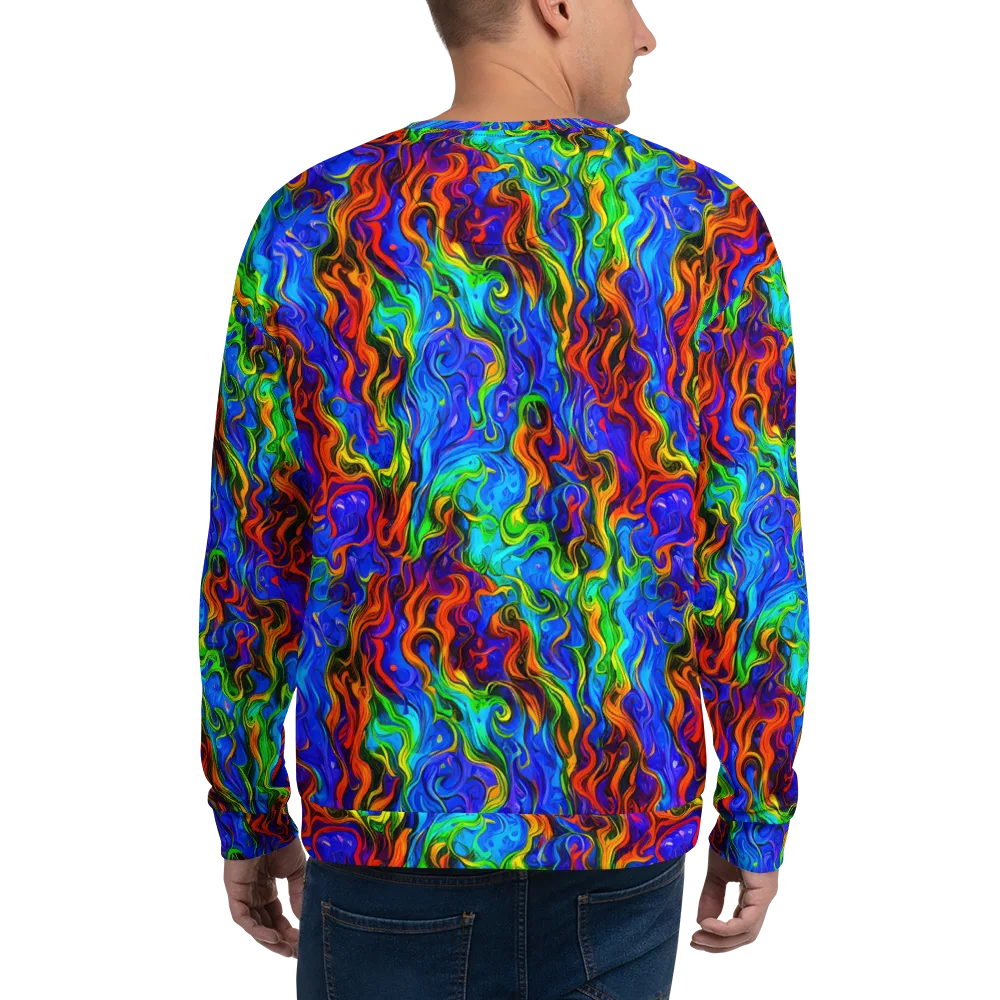 The Color Riot on Sweatshirt — Back