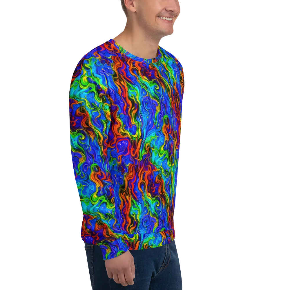 The Color Riot on Sweatshirt — Right Front