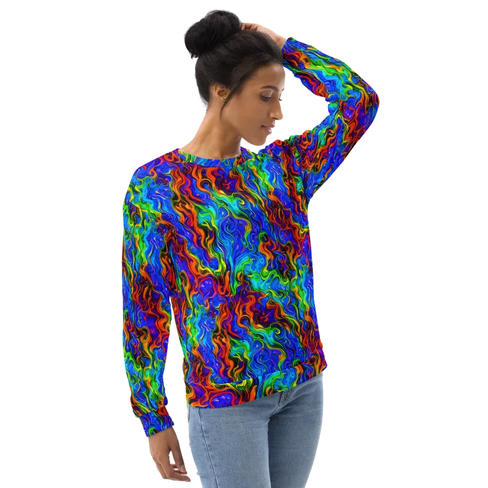 The Color Riot on Sweatshirt — Right Front