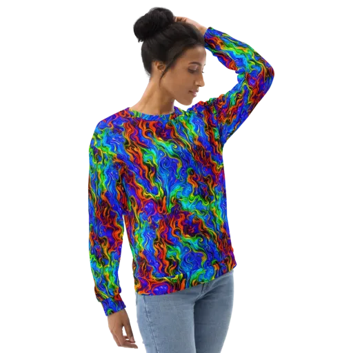 The Color Riot on a Sweatshirt