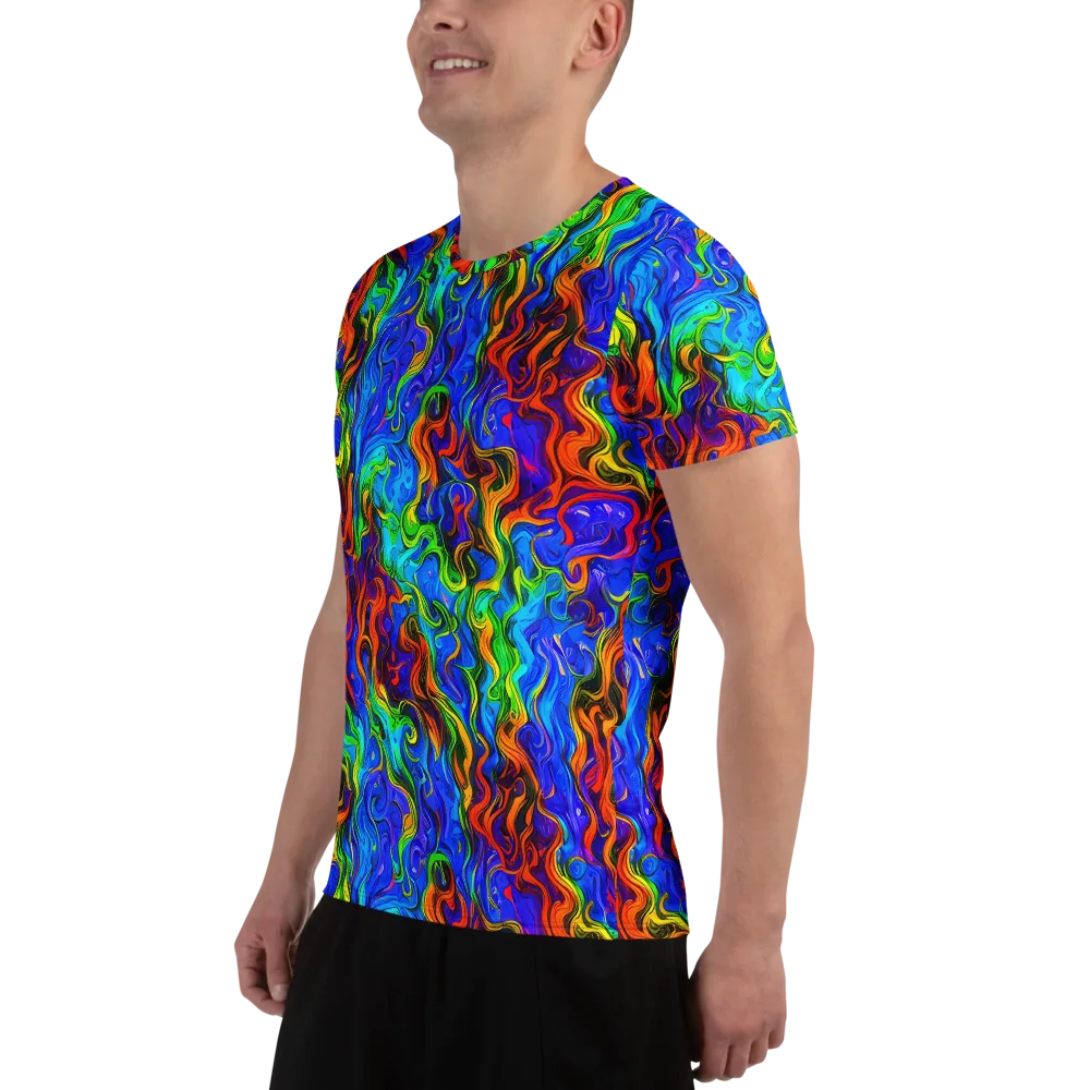 The Color Riot on Men's Athletic T-Shirt — Left