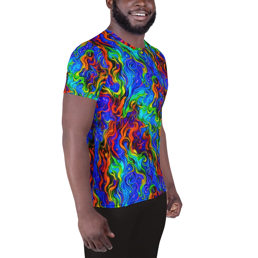 The Color Riot on Men's Athletic T-Shirt — Right