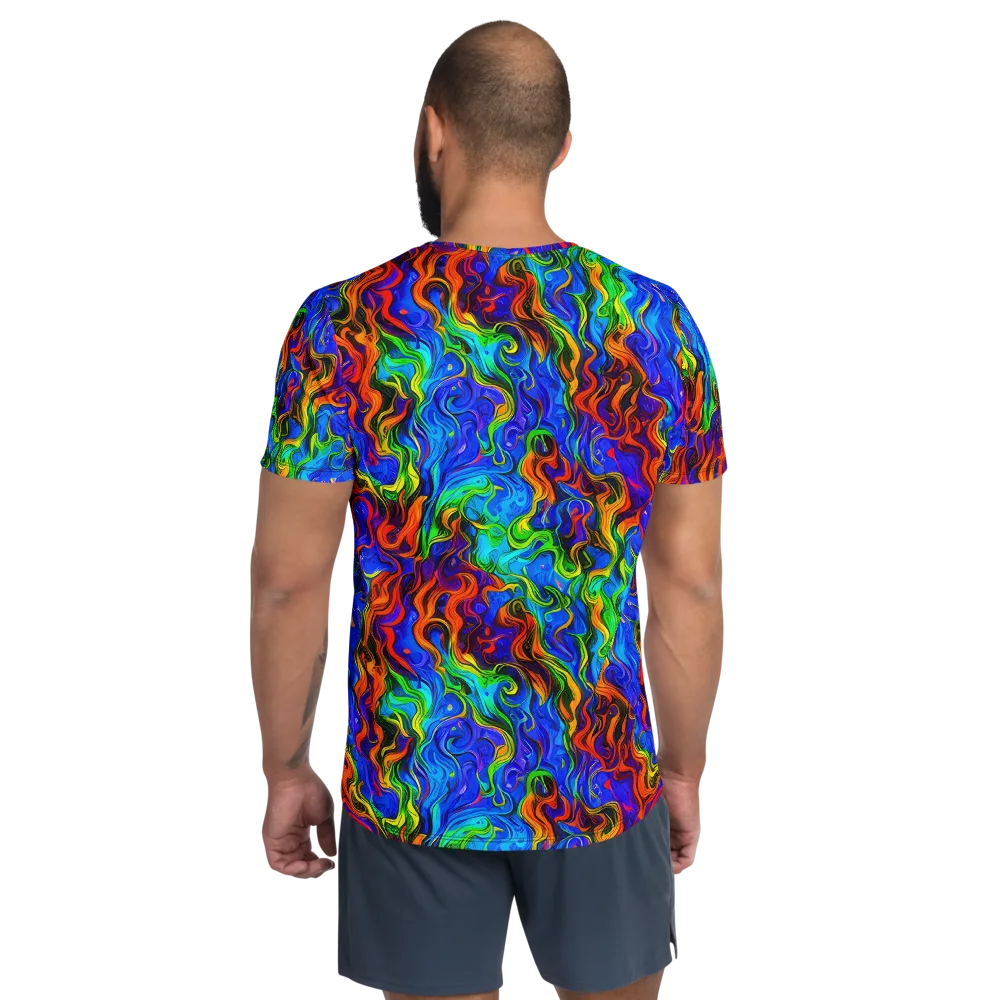 The Color Riot on Men's Athletic T-Shirt — Back