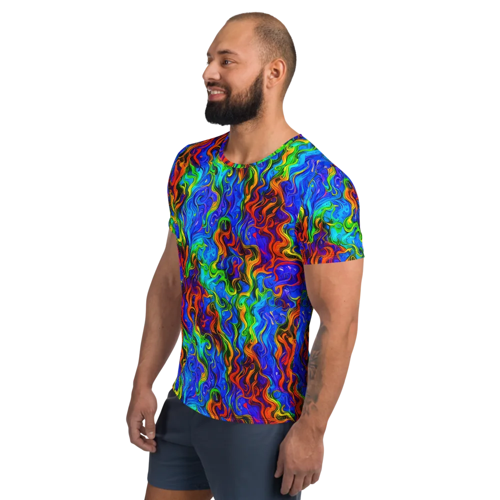 The Color Riot on Men's Athletic T-Shirt — Left