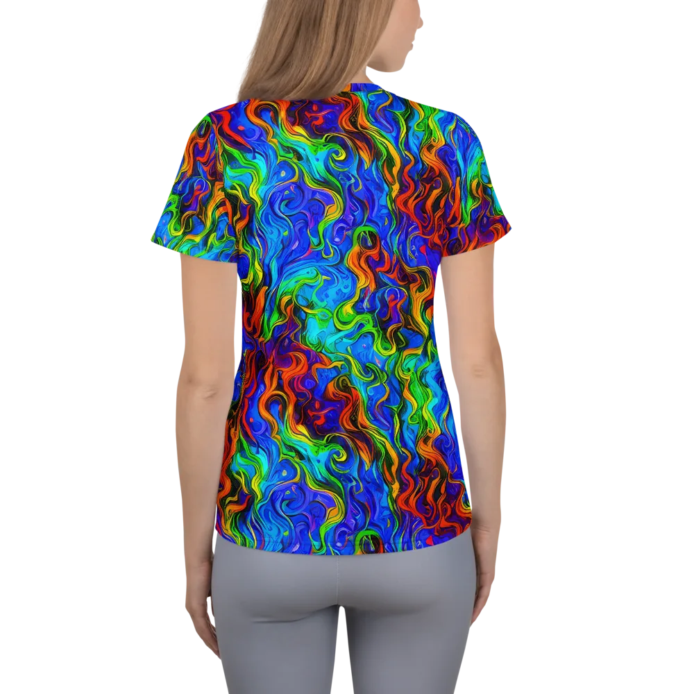 The Color Riot on Women's Athletic T-Shirt — Back