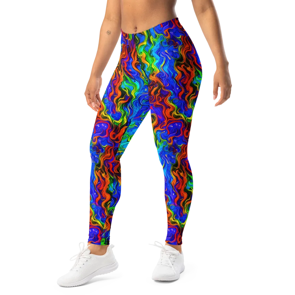 The Color Riot on Leggings — Left Front