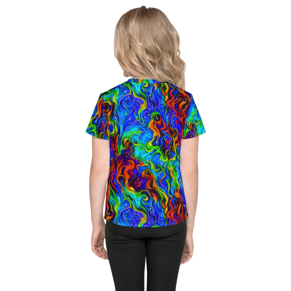 The Color Riot on Kids Crew Neck T-Shirt — Back