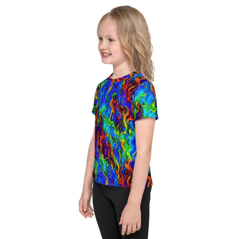 The Color Riot on Kids Crew Neck T-Shirt — Left