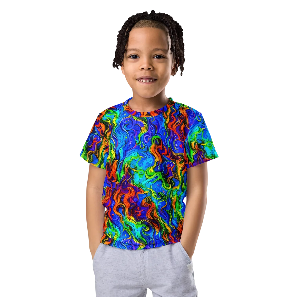 The Color Riot on Kids Crew Neck T-Shirt — Front