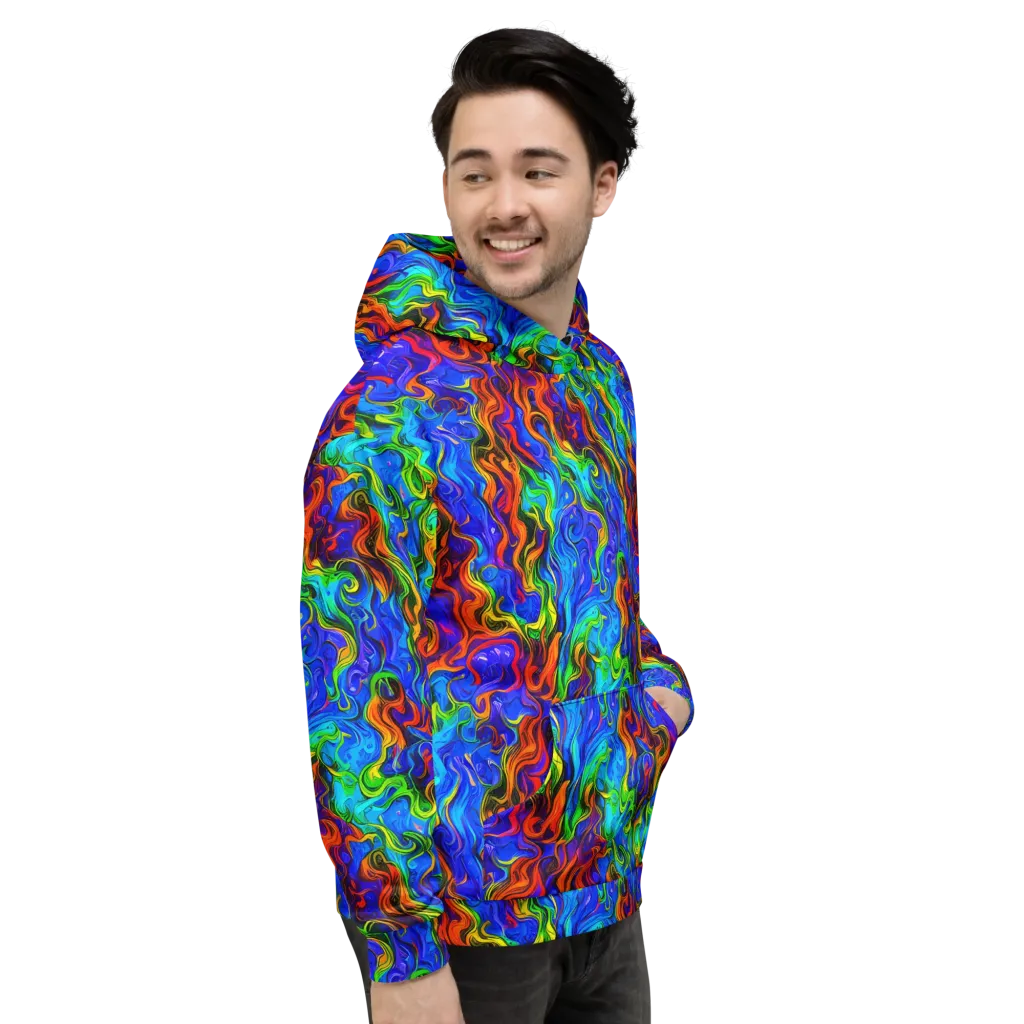 The Color Riot on Hoodie — Right