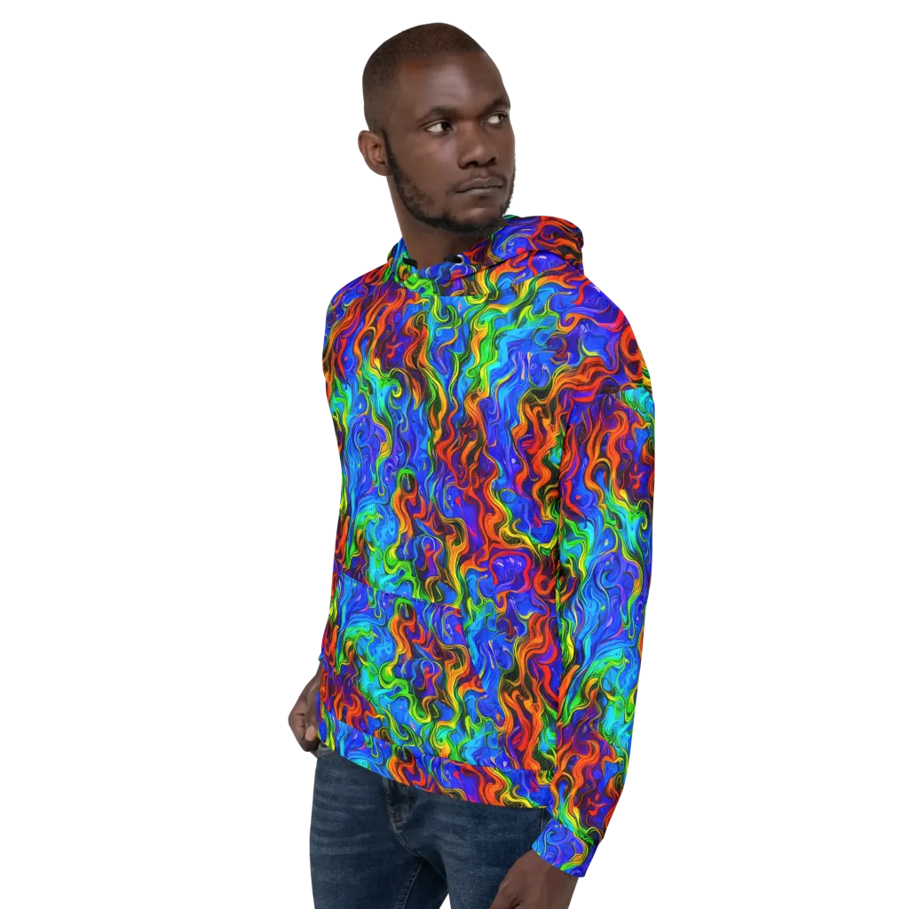 The Color Riot on Hoodie — Left