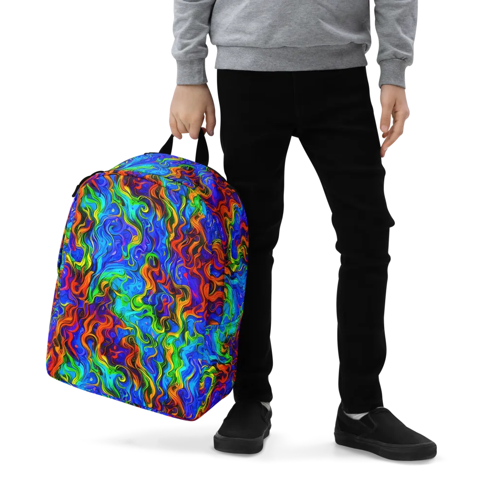 The Color Riot on Minimalist Backpack — Zoomed-in