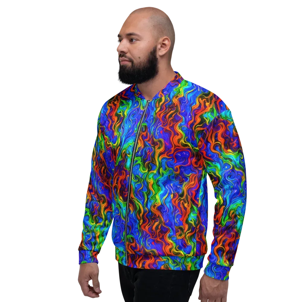 The Color Riot on Bomber Jacket — Left