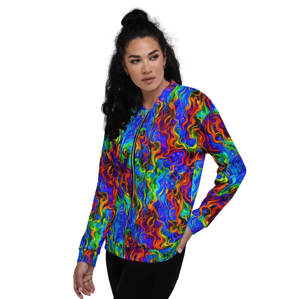 The Color Riot on Bomber Jacket — Left