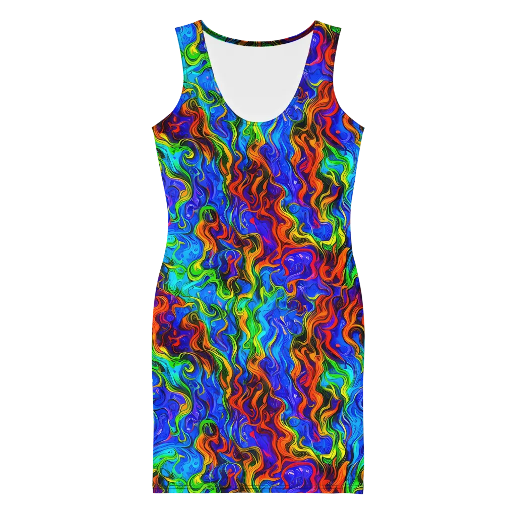 The Color Riot on Bodycon Dress — Front