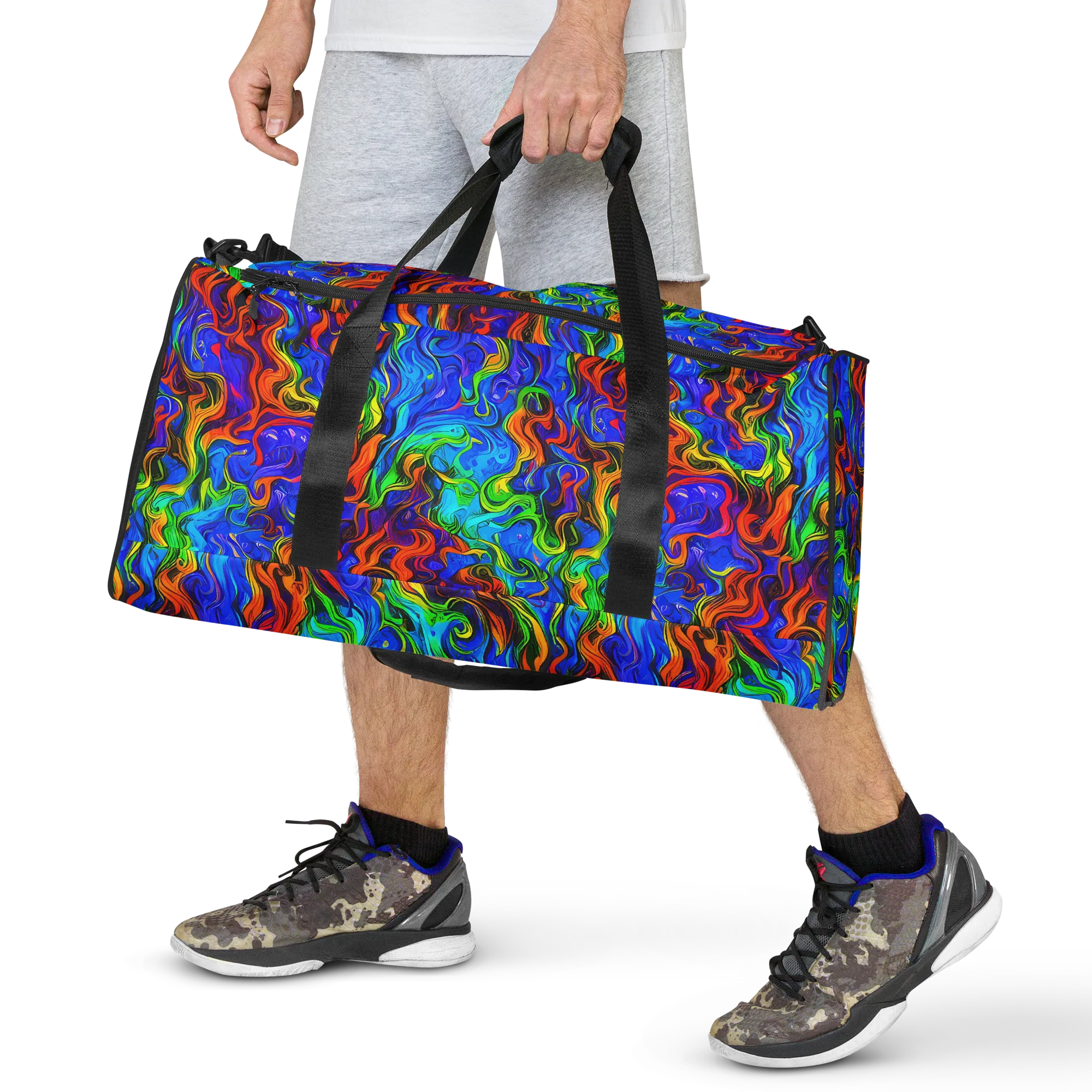 The Color Riot on Duffle Bag — Front