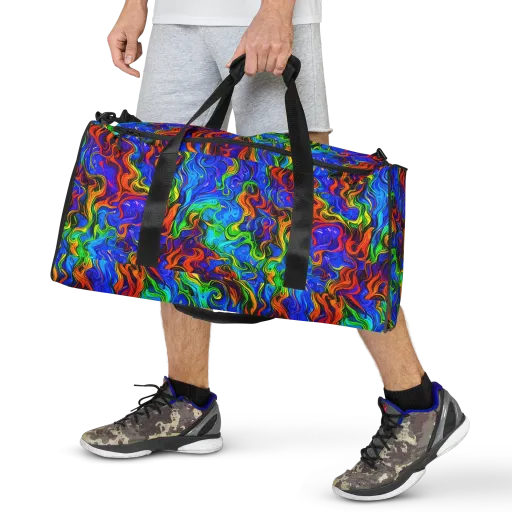The Color Riot on a Duffle Bag