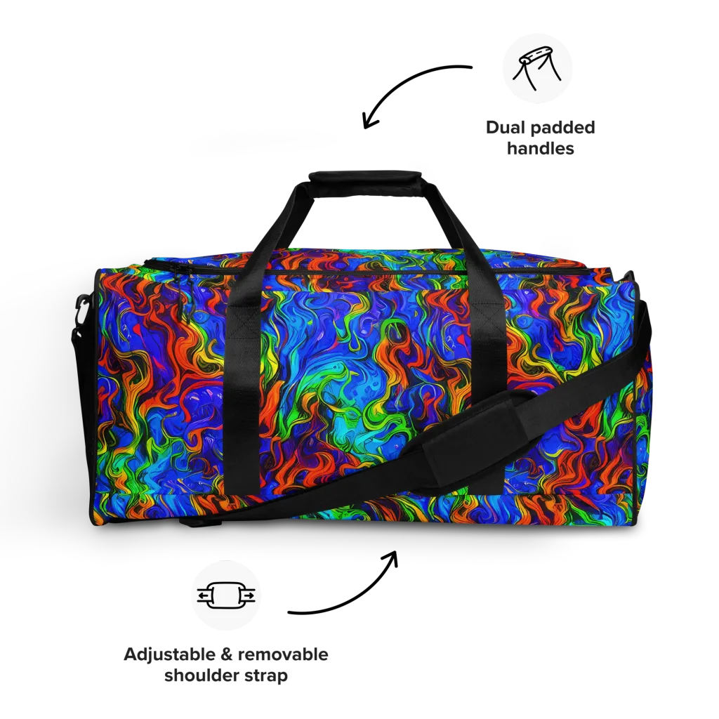 The Color Riot on Duffle Bag — Front