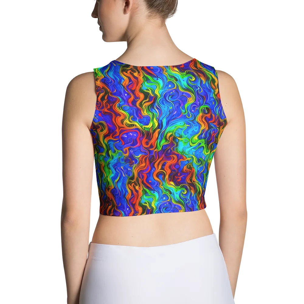 The Color Riot on Crop Top — Back