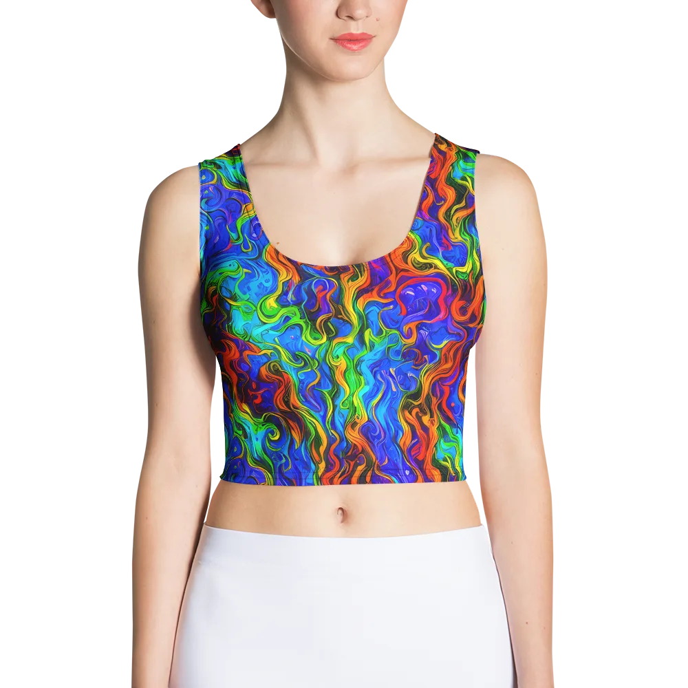 The Color Riot on Crop Top — Front