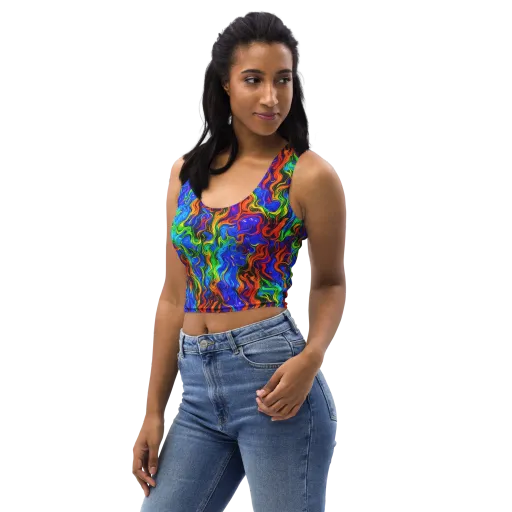 The Color Riot on a Crop Top