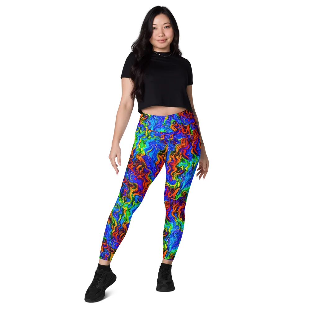 The Color Riot on Leggings with Pockets — Front