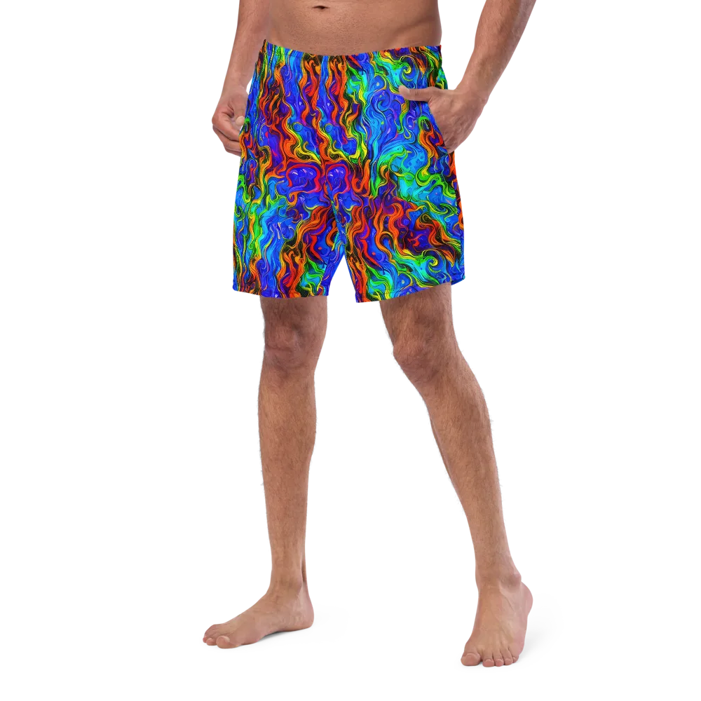 The Color Riot on Swim Trunks — Left Front
