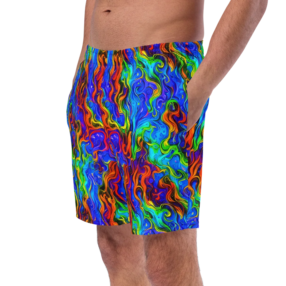 The Color Riot on Swim Trunks — Left Front