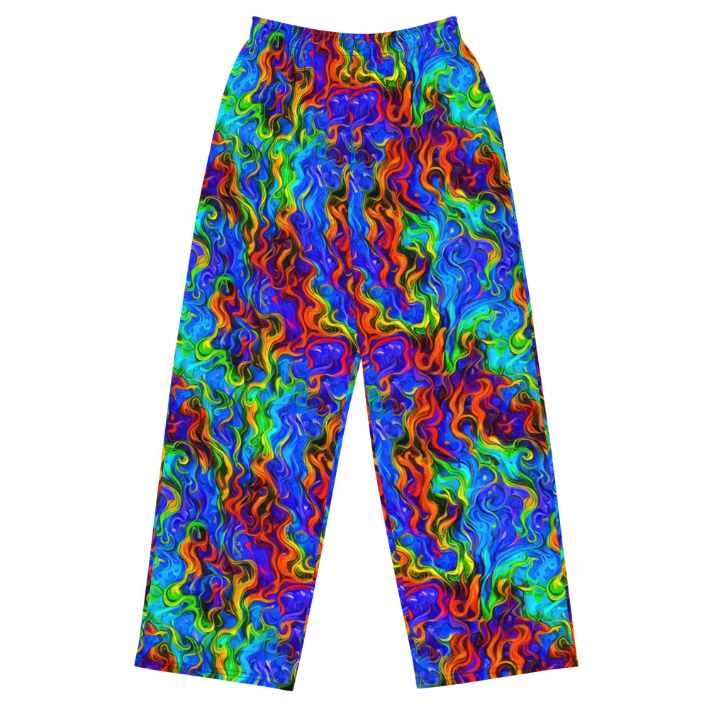 The Color Riot on Wide-Leg Pants — Front