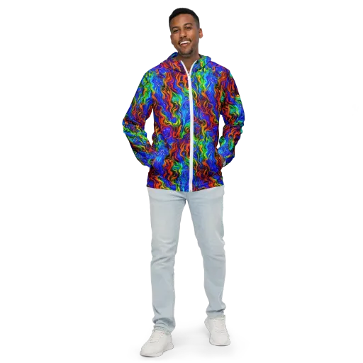 The Color Riot on a Men's Windbreaker