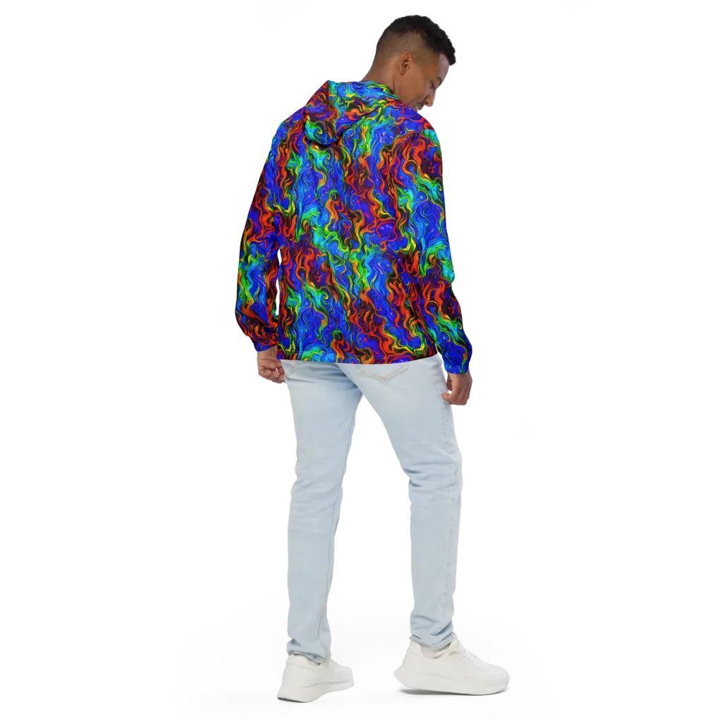 The Color Riot on Men's Windbreaker — Back