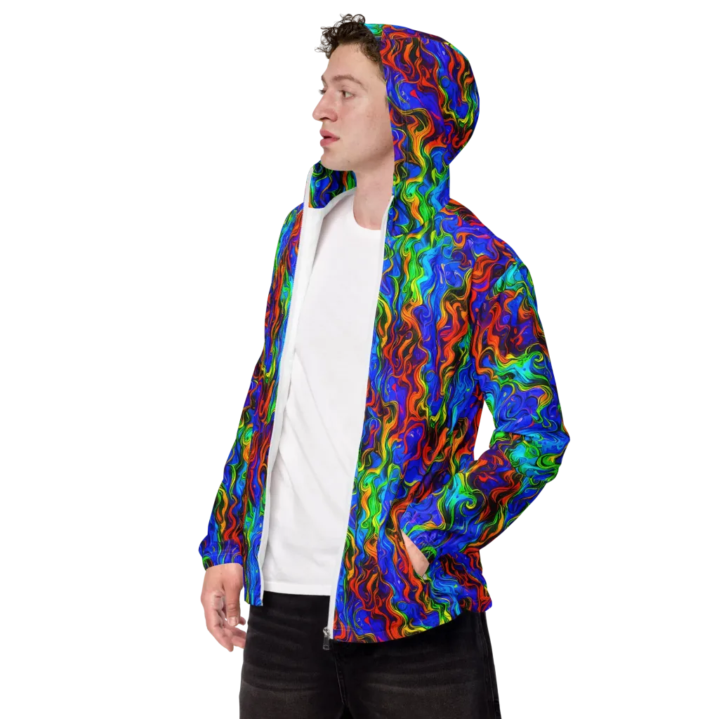The Color Riot on Men's Windbreaker — Left Front