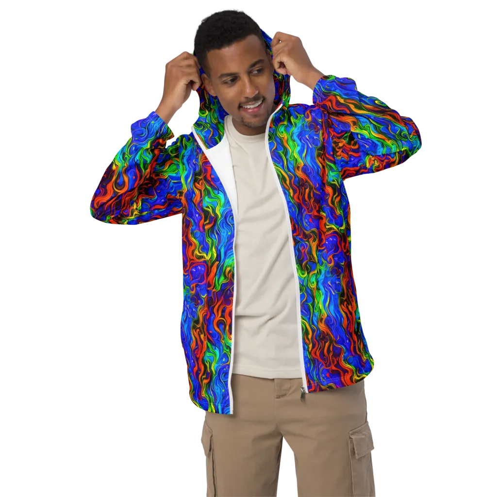 The Color Riot on Men's Windbreaker — Front