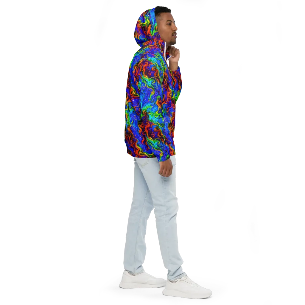 The Color Riot on Men's Windbreaker — Right