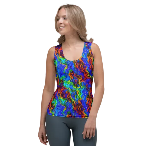 The Color Riot on a Women's Tank Top