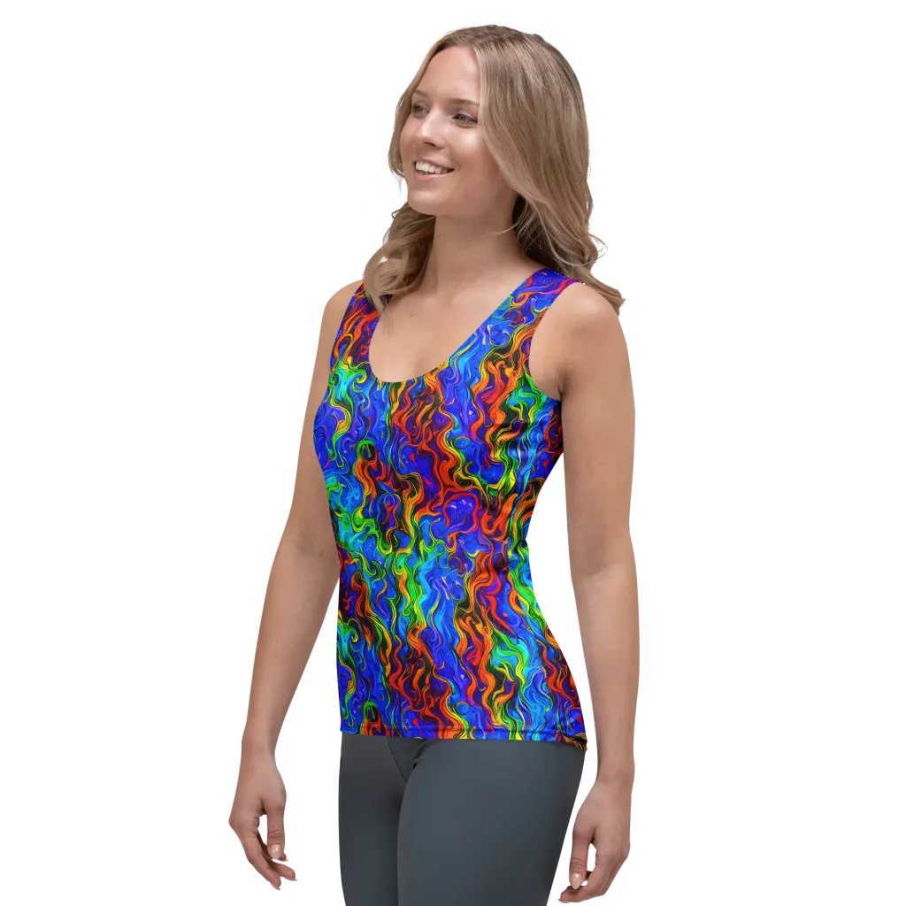 The Color Riot on Women's Tank Top — Left Front