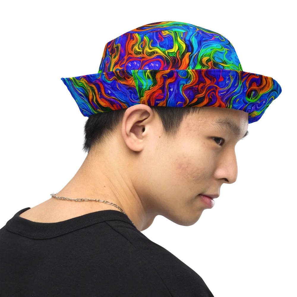 The Color Riot on Reversible Bucket Hat — Right Outside