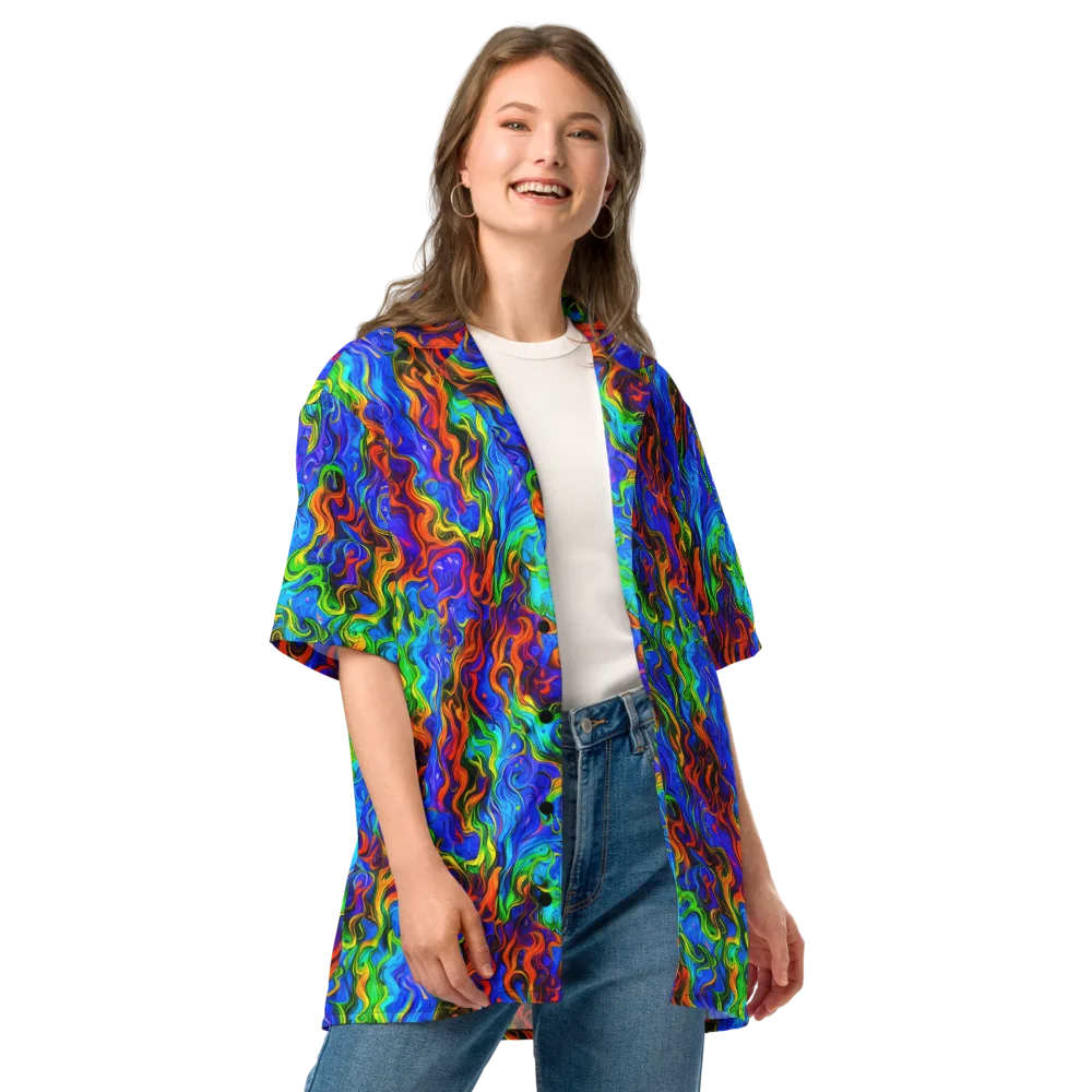 The Color Riot on Button Shirt — Front