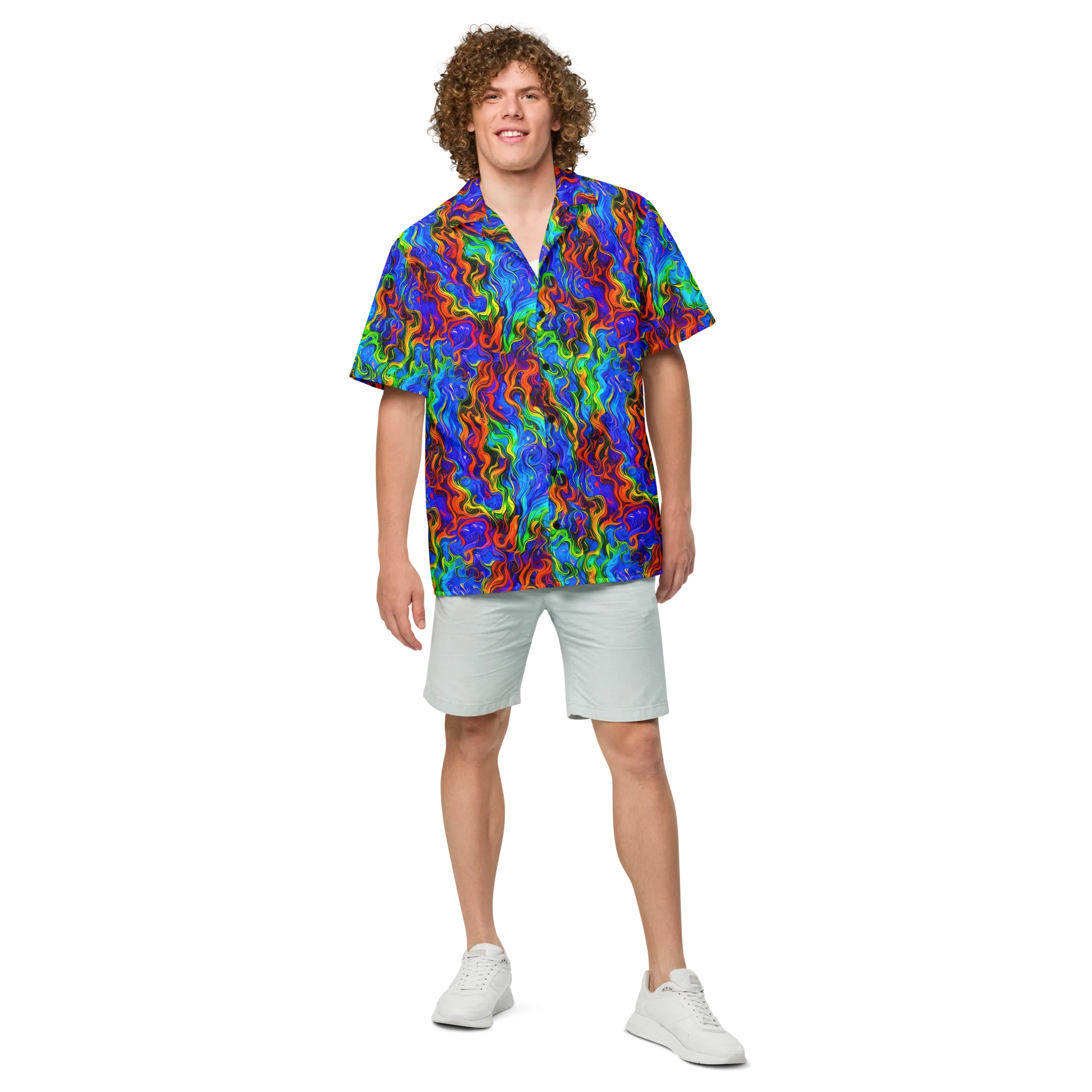 The Color Riot on Button Shirt — Front