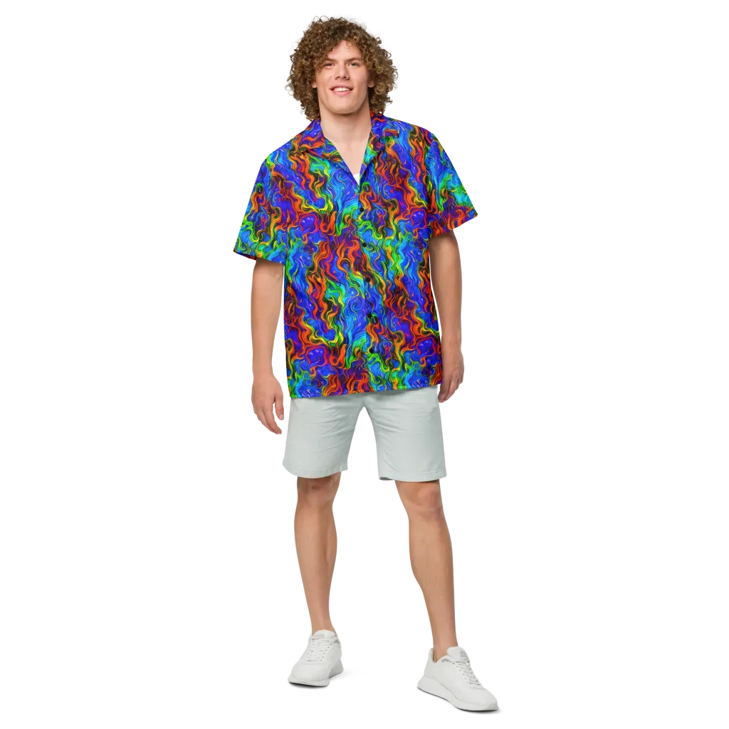The Color Riot on Button Shirt — Front